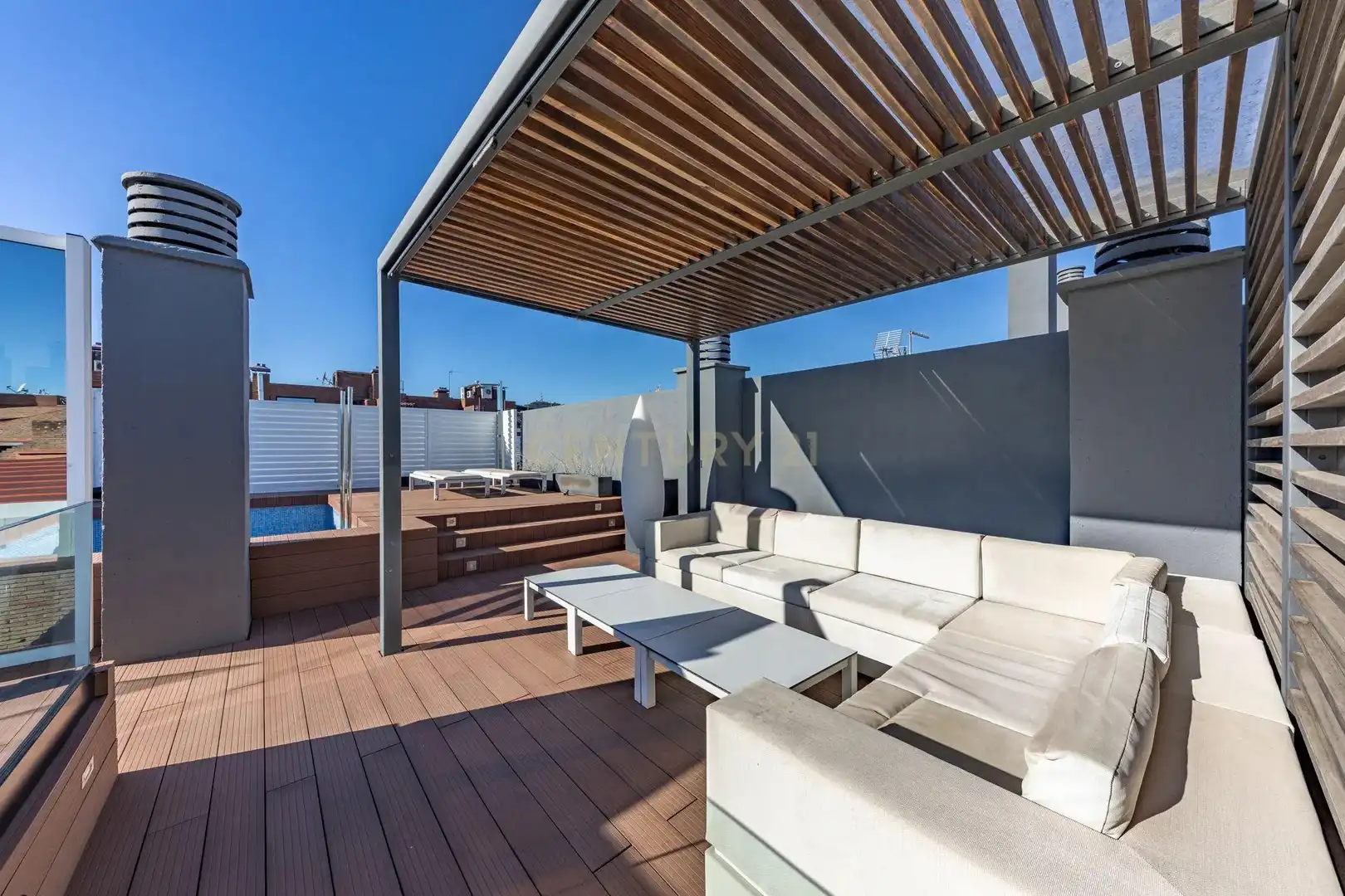 Terrace of Apartments for rent in Barcelona  with Air Conditioner, Swimming Pool and Oven