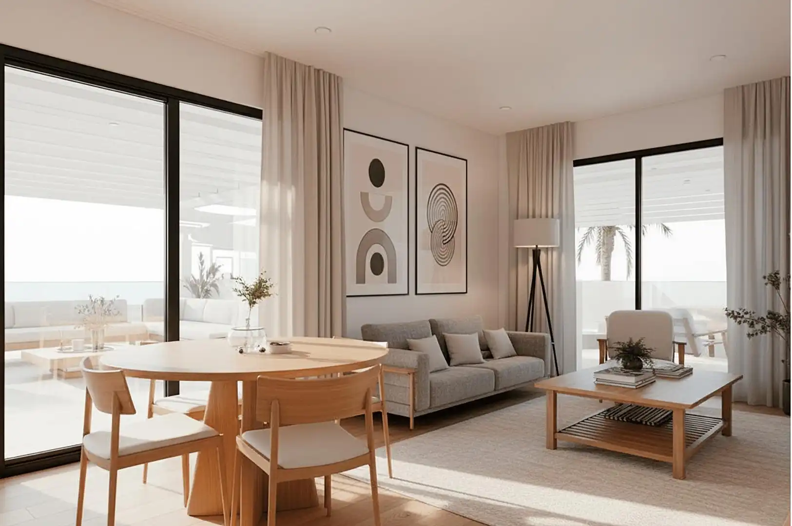 Sala d'estar de Apartament en venda en Los Alcázares amb Terrassa, Traster i Piscina comunitària