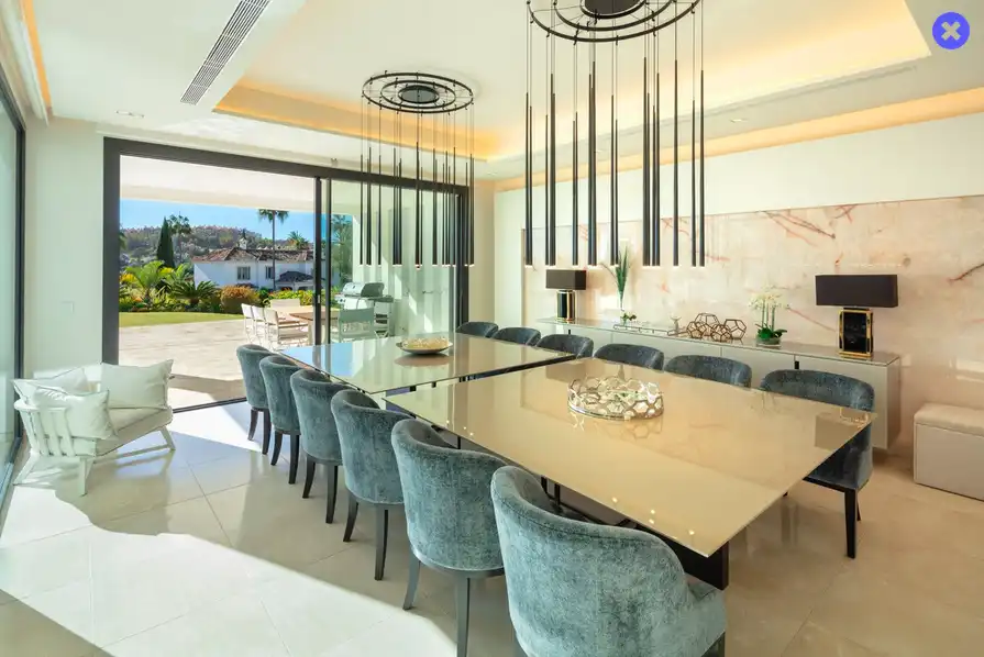 Dining room of Houses for rent in Marbella  with Air Conditioner, Private garden and Terrace