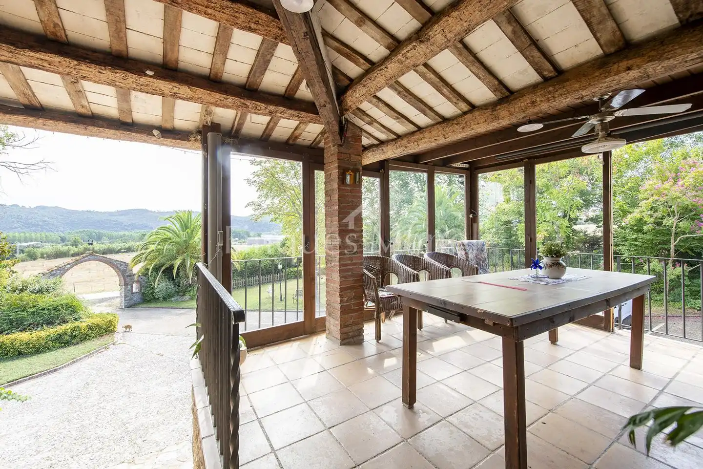Terrassa de Finca rústica en venda en La Cellera de Ter amb Calefacció, Jardí privat i Terrassa