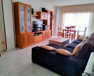 Sala d'estar de Pis de lloguer en Sanxenxo amb Terrassa, Moblat i Forn