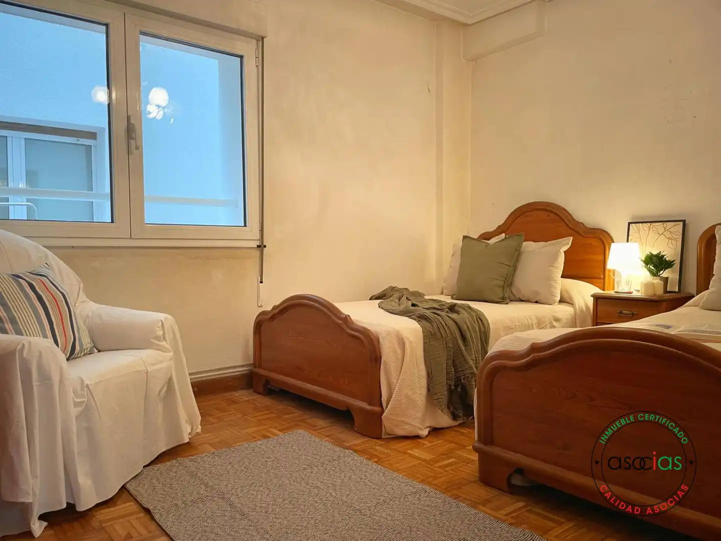 Schlafzimmer von Wohnung zum Verkauf in Gijón  mit Heizung und Balkon
