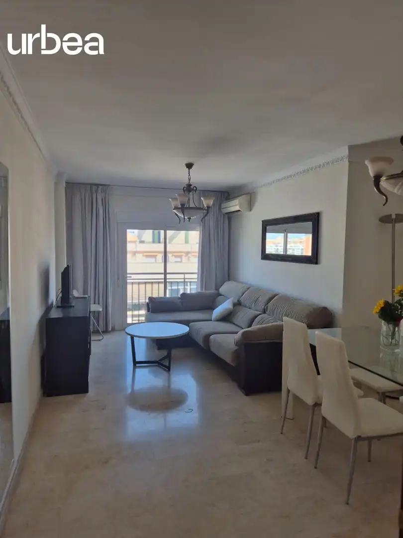 Sala de estar de Piso de alquiler en Málaga con Calefacción, Amueblado y Balcón