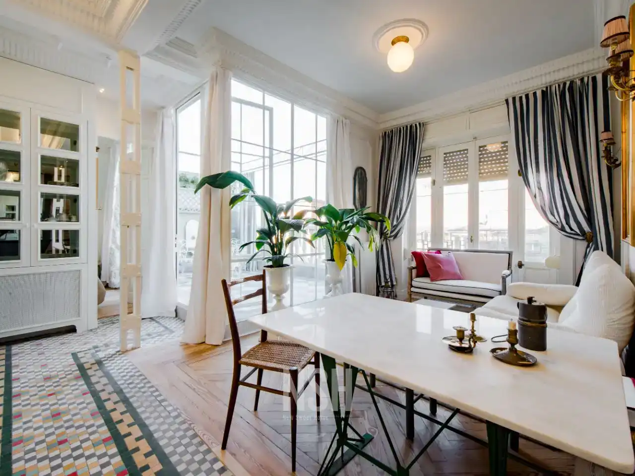 Dining room of Flat for sale in  Madrid Capital  with Air Conditioner and Terrace