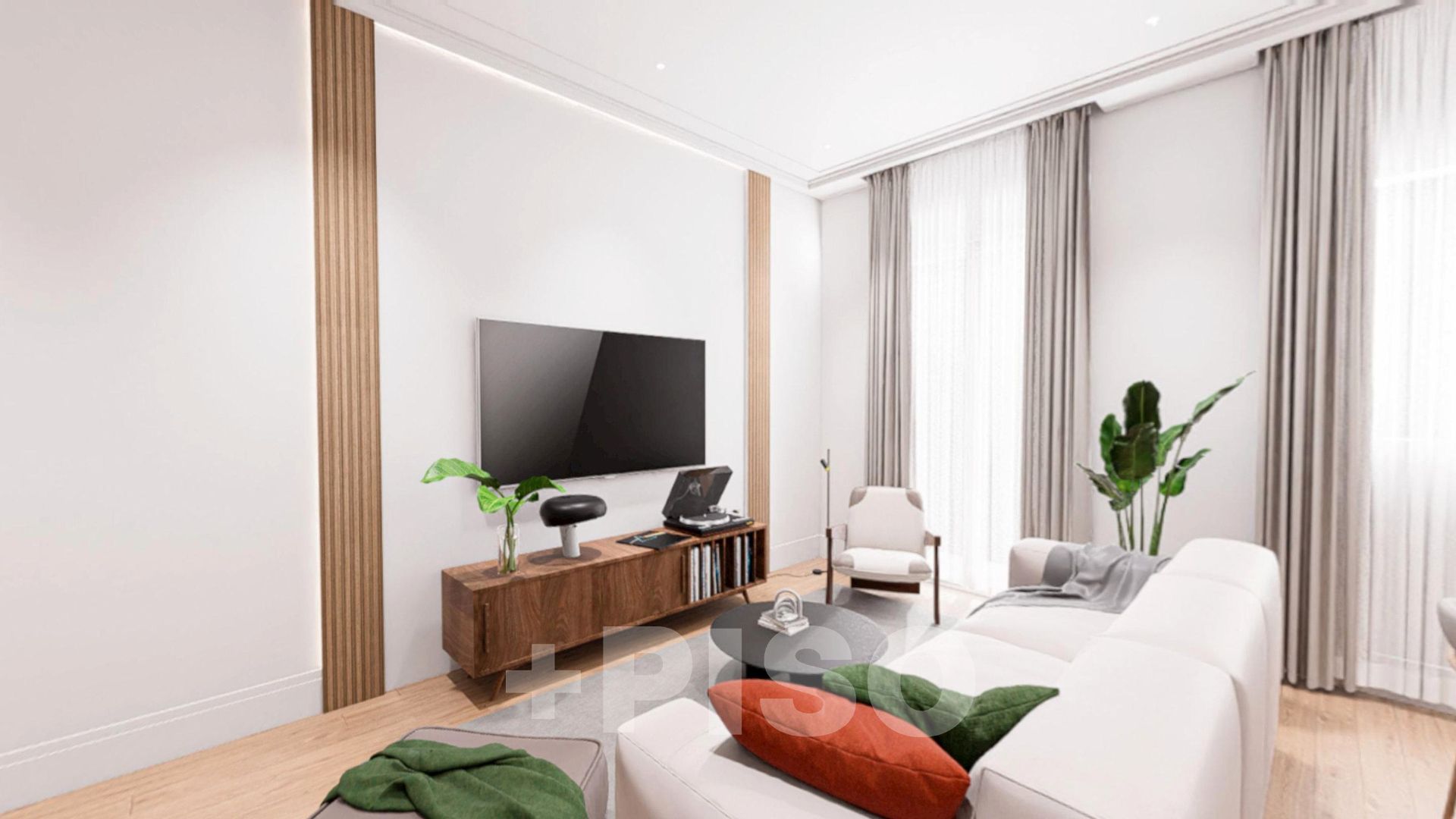 Living room of Flat for sale in  Madrid Capital  with Air Conditioner, Heating and Parquet flooring