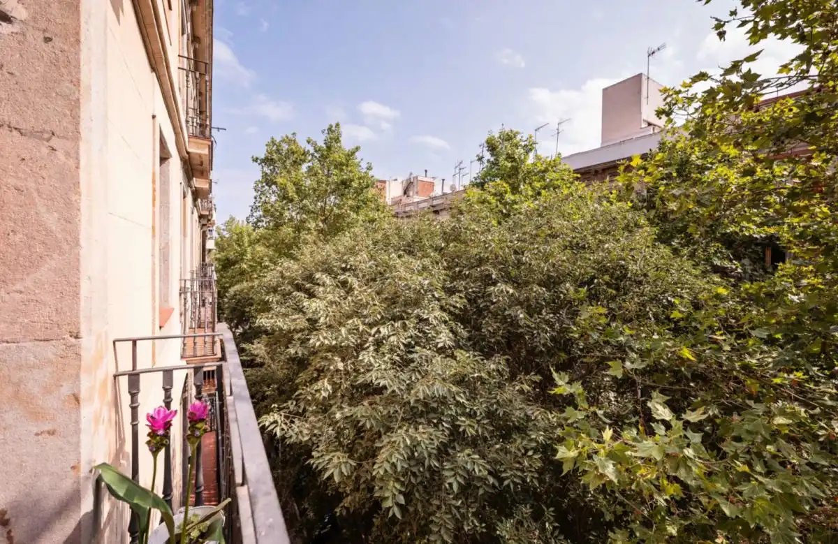 Terrassa de Apartament de lloguer en Barcelona amb Aire condicionat, Moblat i Forn