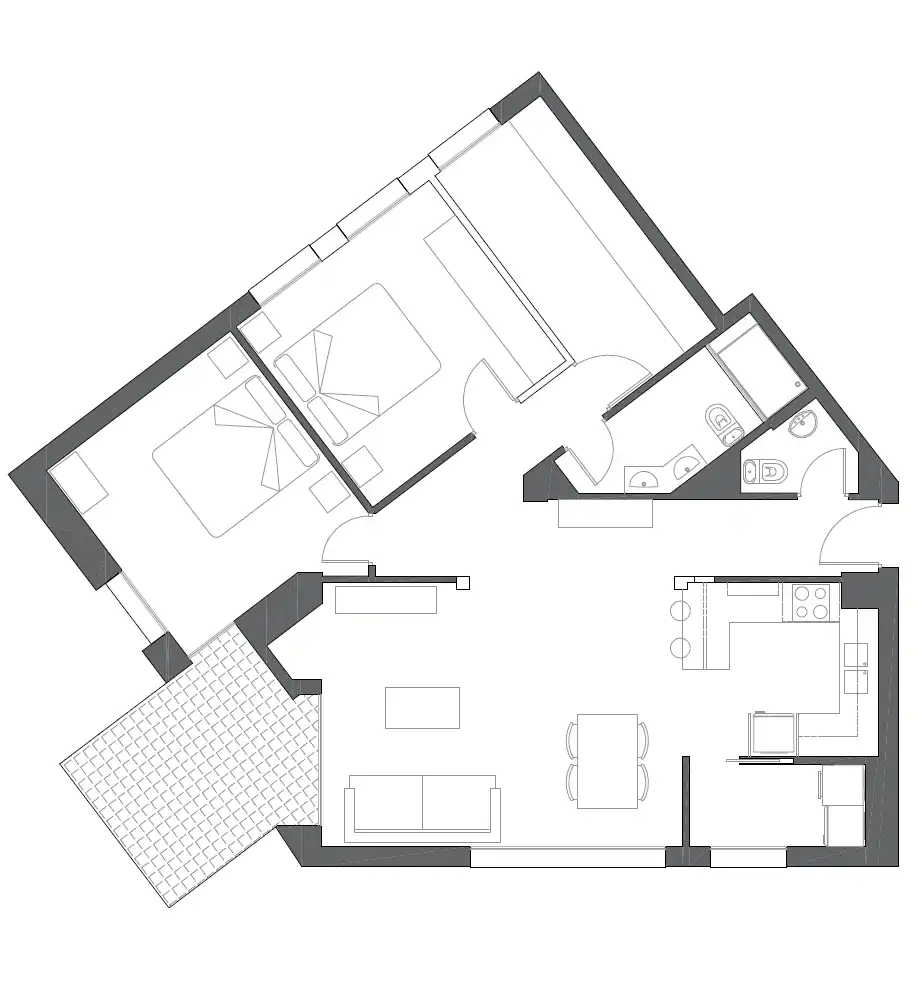 Wohnung zum Verkauf in Girona mit Klimaanlage, Heizung und Parkett