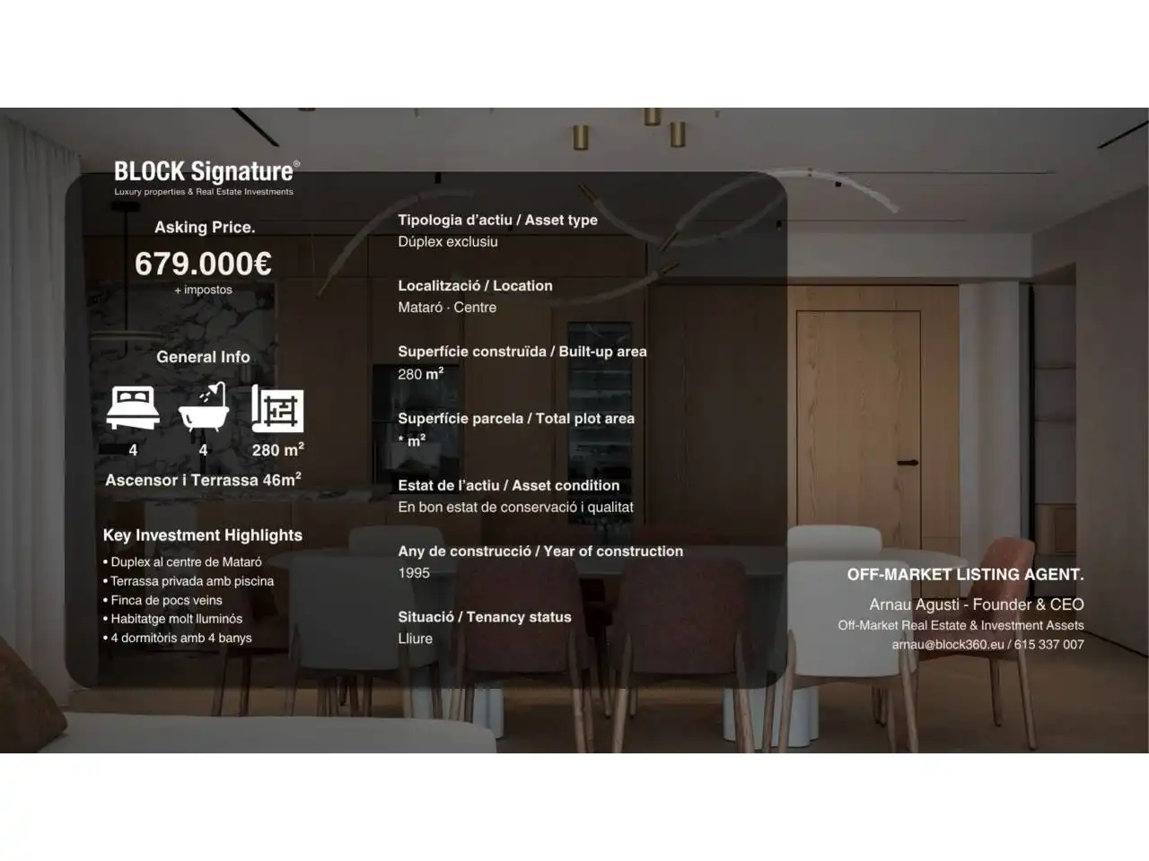 Flat for sale in Mataró  with Air Conditioner, Heating and Private garden