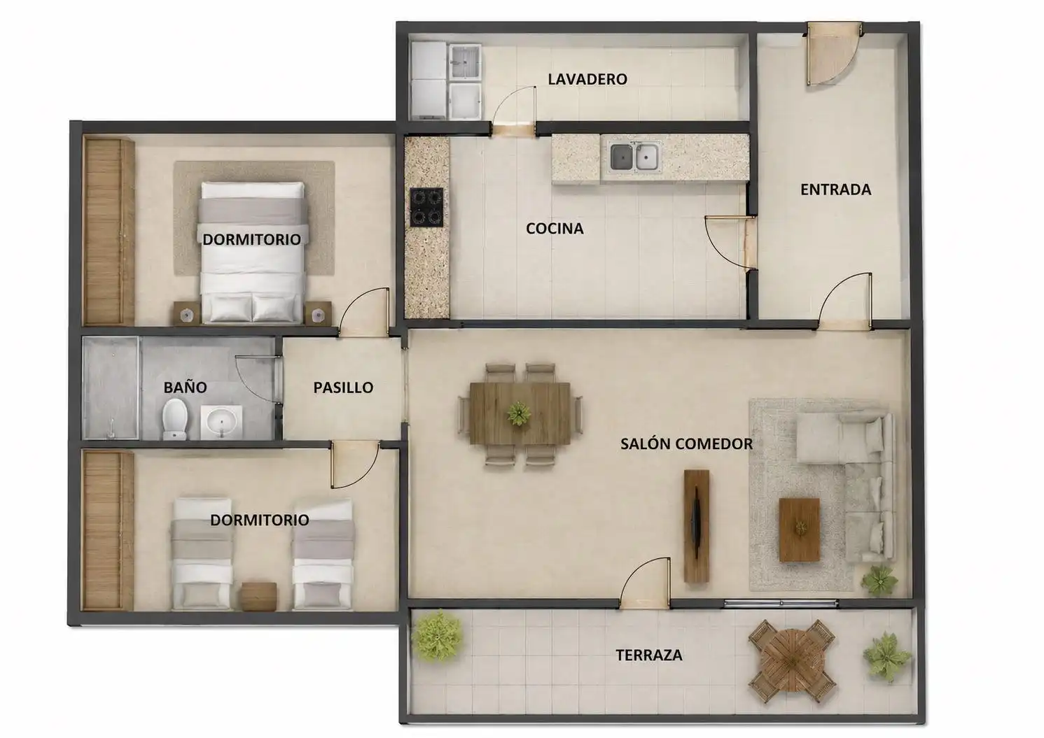 Piso en venta en Roquetas de Mar con Terraza, Amueblado y Piscina comunitaria