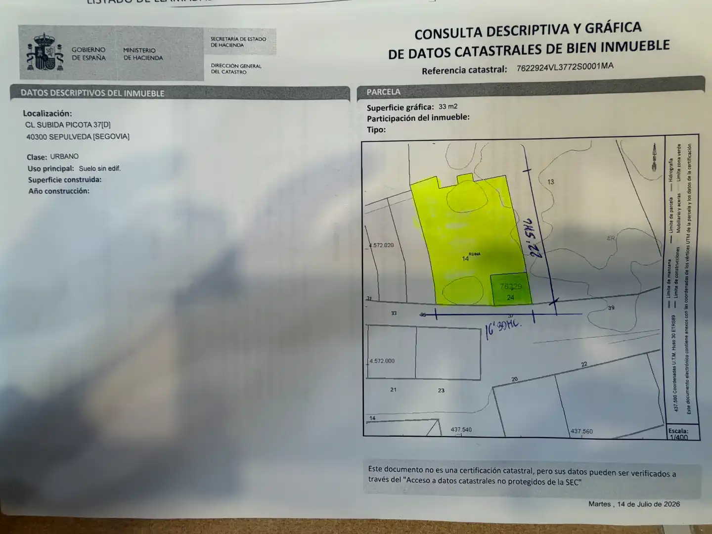Terreno residencial en venta en Calle Subida a la Picota 37, imagen 7