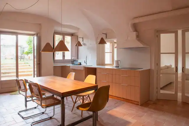 Kitchen of Flat for rent in Girona  with Heating, Terrace and Furnished
