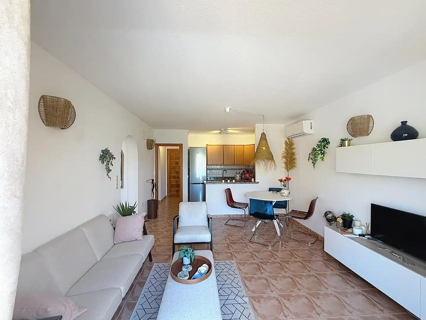 Sala d'estar de Apartament en venda en Benitachell / El Poble Nou de Benitatxell amb Aire condicionat, Calefacció i Terrassa