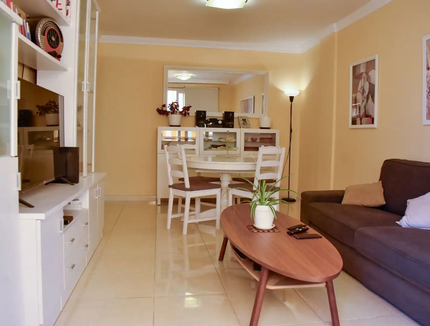 Living room of Flat for sale in Granadilla de Abona  with Air Conditioner, Storage room and Furnished