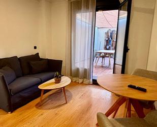 Living room of Study to share in  Madrid Capital  with Air Conditioner and Terrace