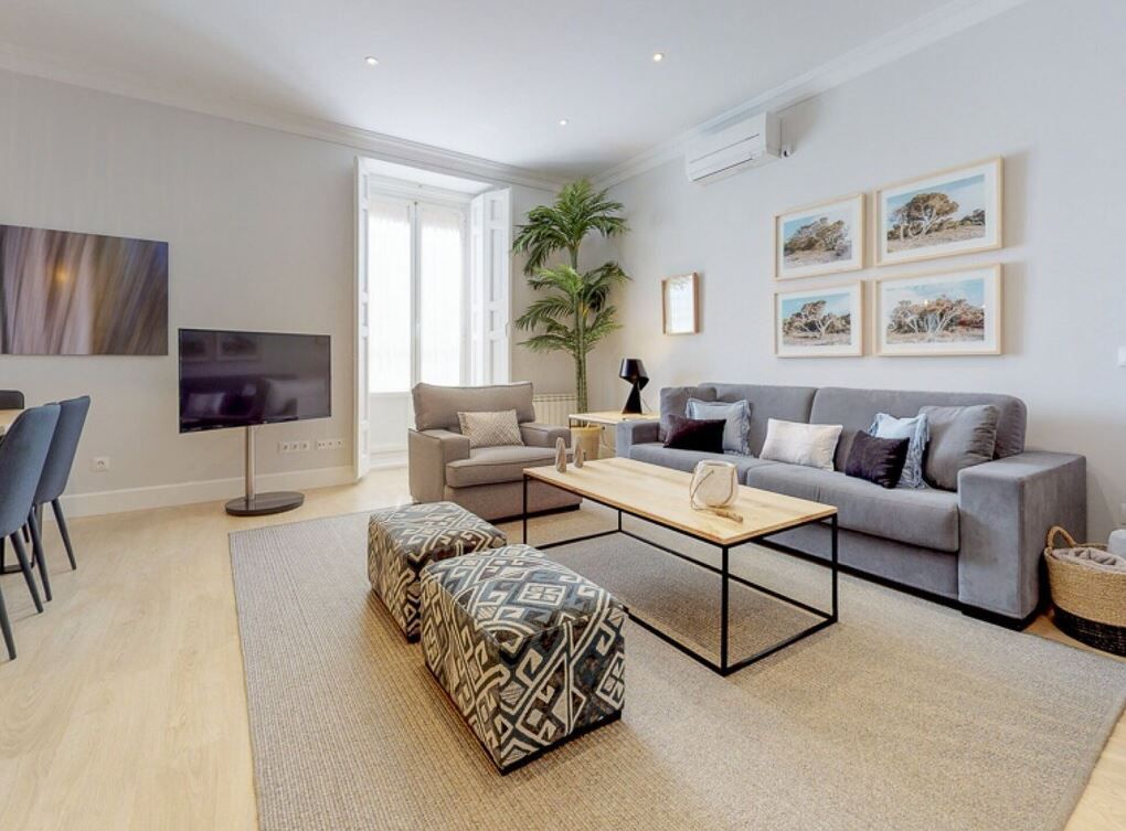 Living room of Flat to rent in  Zaragoza Capital  with Air Conditioner, Furnished and Pets allowed