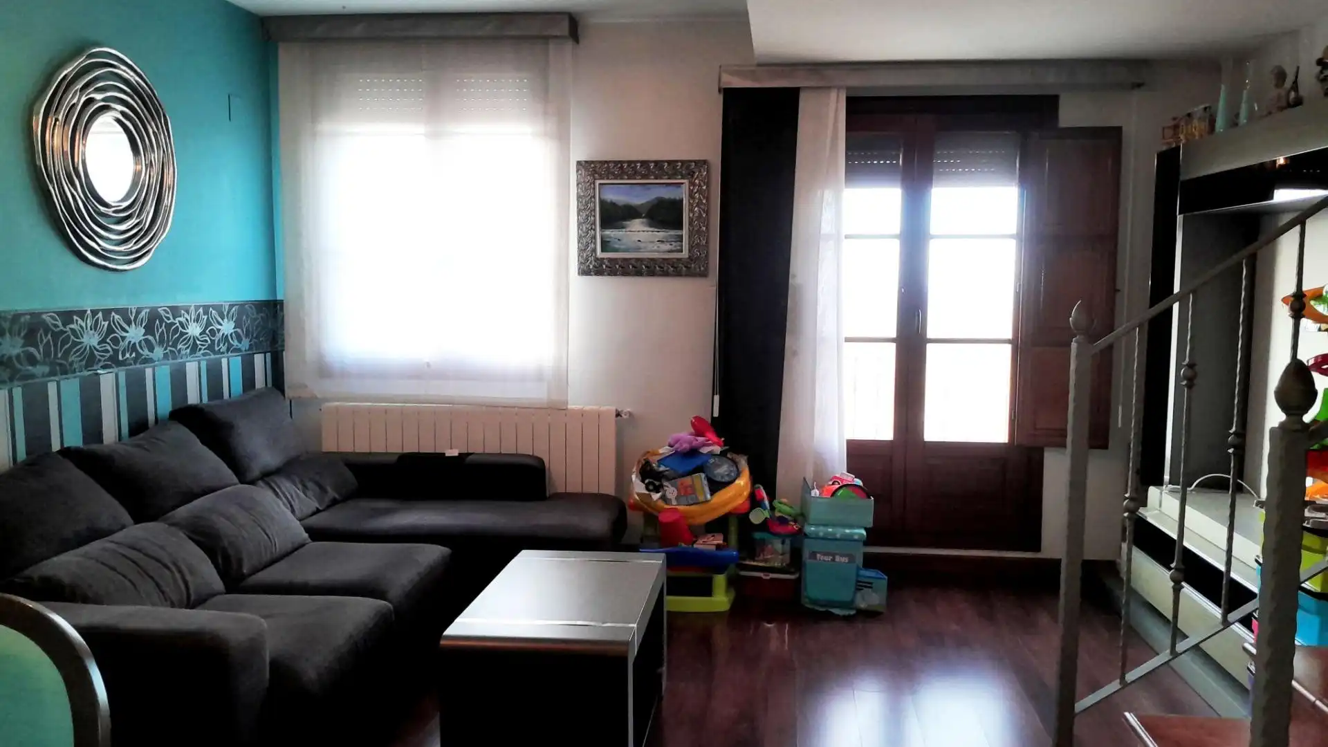 Sala de estar de Casa adosada en venta en Chinchilla de Monte-Aragón con Aire acondicionado, Terraza y Trastero