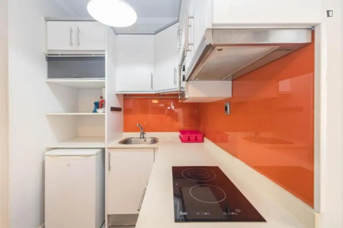 Cuina de Apartament de lloguer en Las Palmas de Gran Canaria amb Moblat, Rentadora i Microones