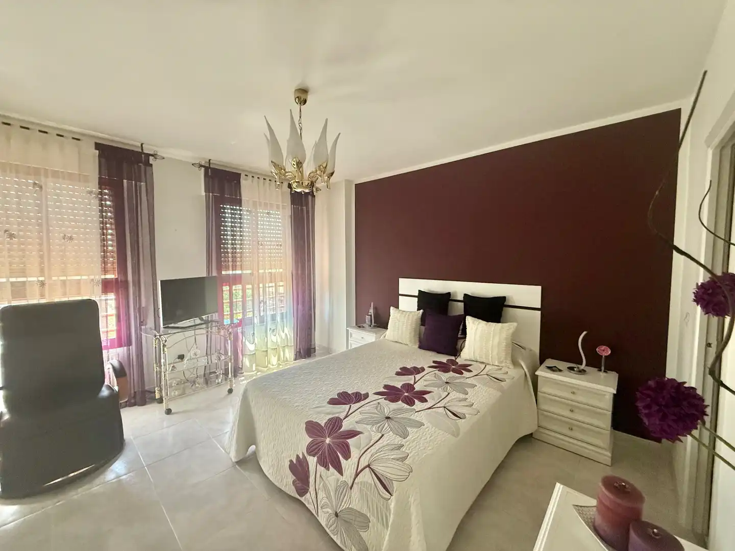 Bedroom of Flat for sale in Madrid  with Heating, Terrace and Furnished