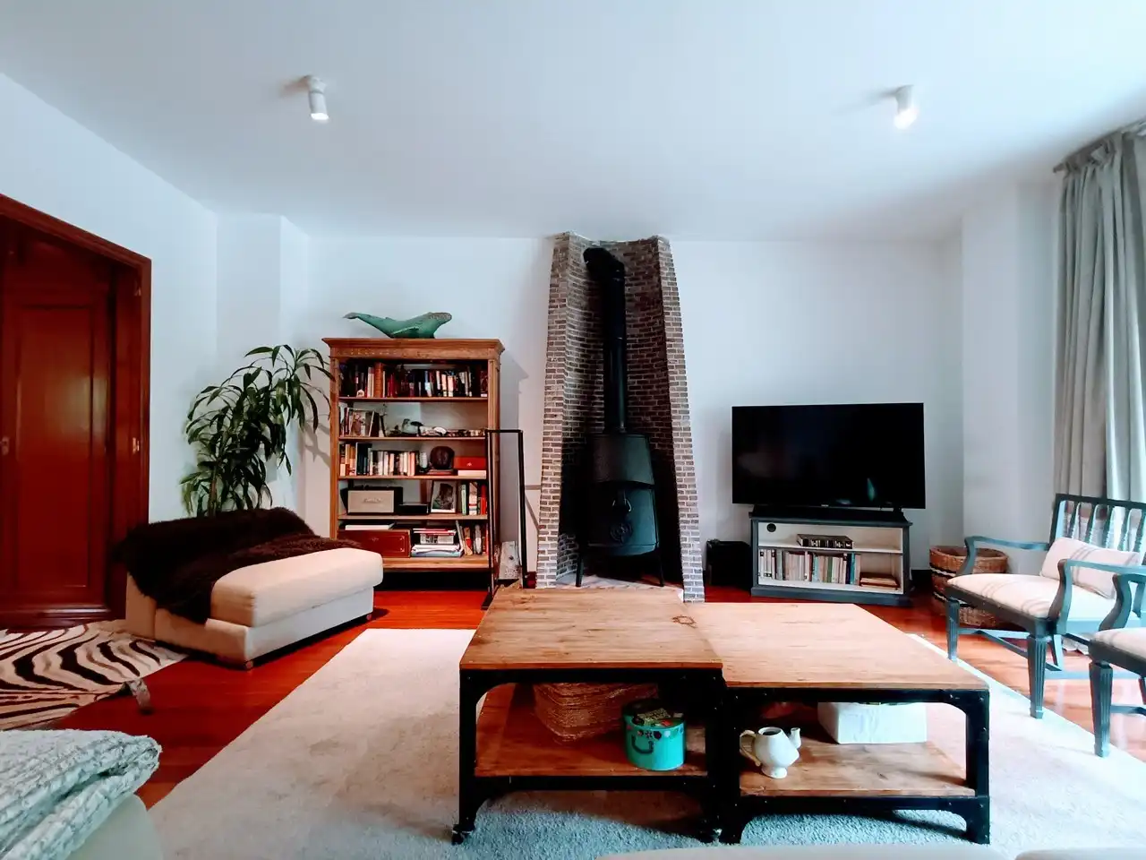 Sala de estar de Piso de alquiler en Madrid con Aire acondicionado, Calefacción y Parquet
