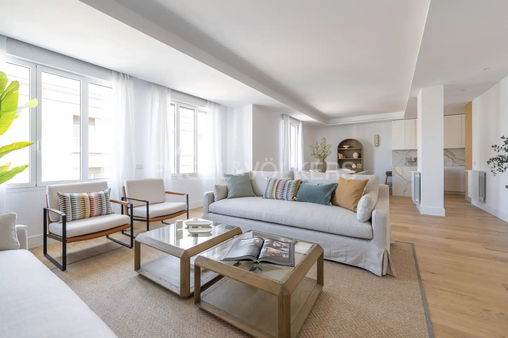 Wohnzimmer von Wohnung zur Miete in Madrid mit Klimaanlage, Heizung und Möbliert