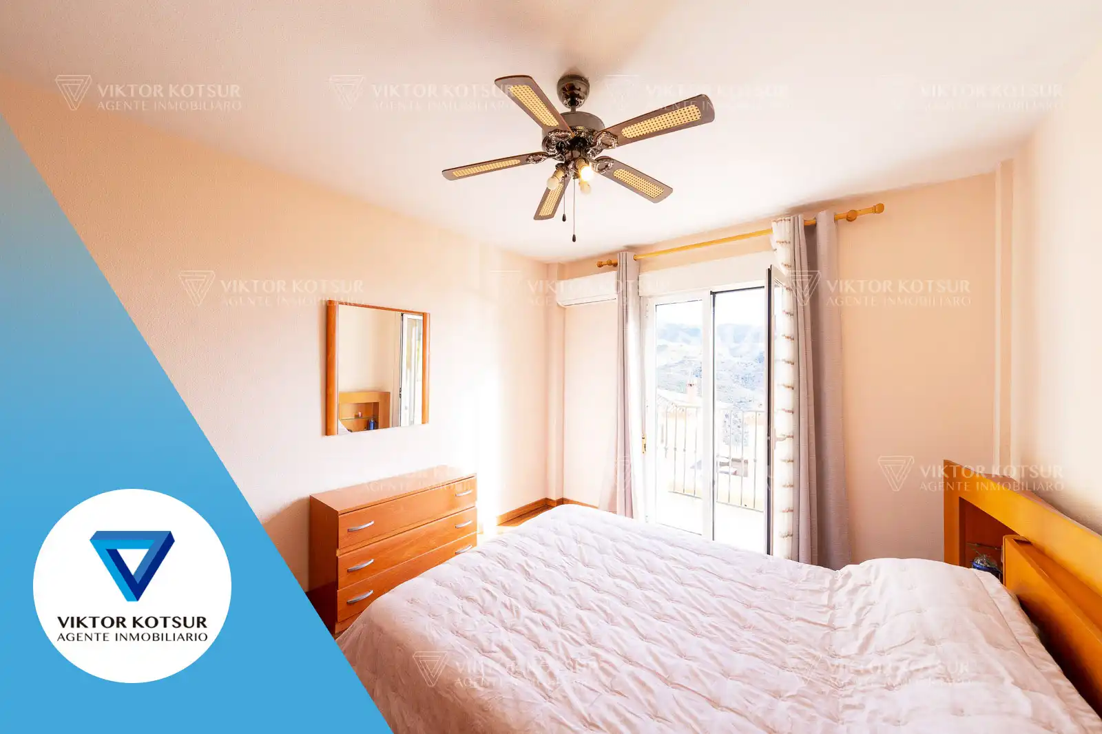 Schlafzimmer von Maisonette zum Verkauf in Vícar mit Klimaanlage, Terrasse und Abstellraum