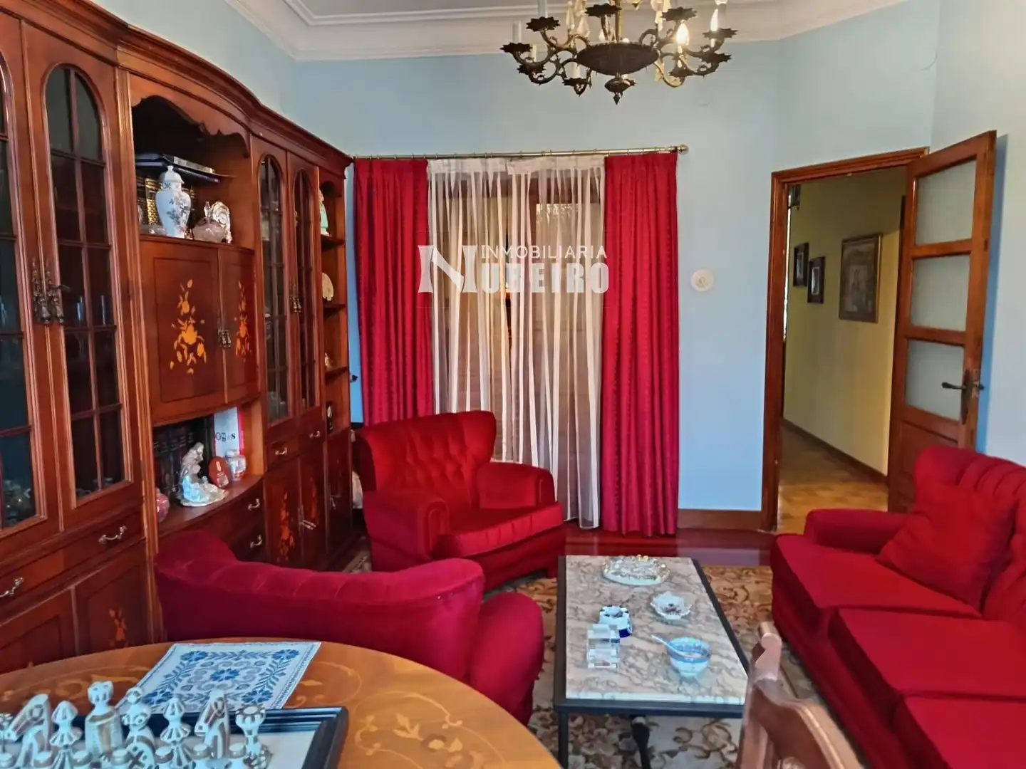 Sala de estar de Piso en venta en Lugo con Calefacción, Terraza y Amueblado