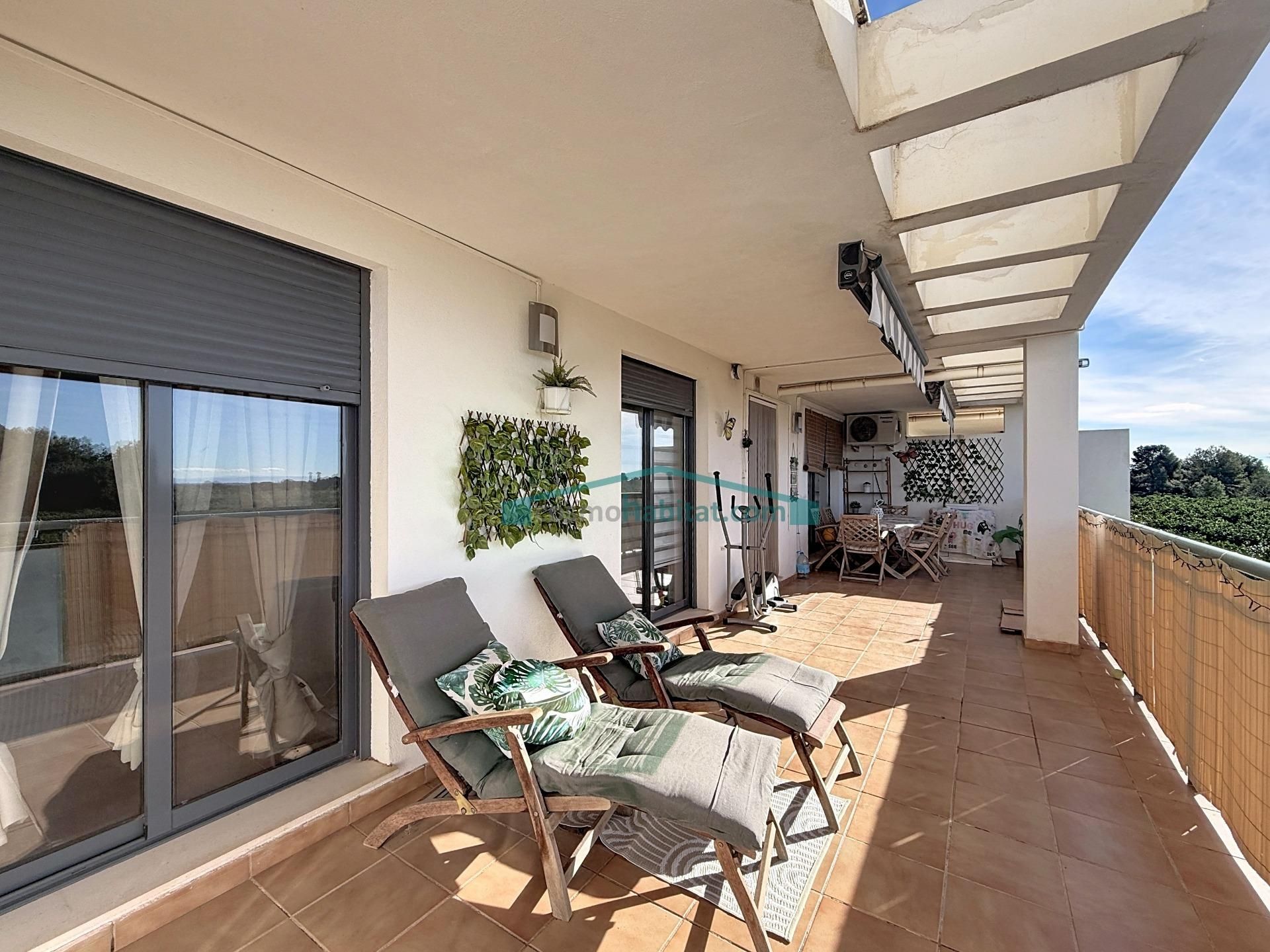 Terrasse von Wohnung zum Verkauf in Náquera mit Privatgarten, Terrasse und Abstellraum