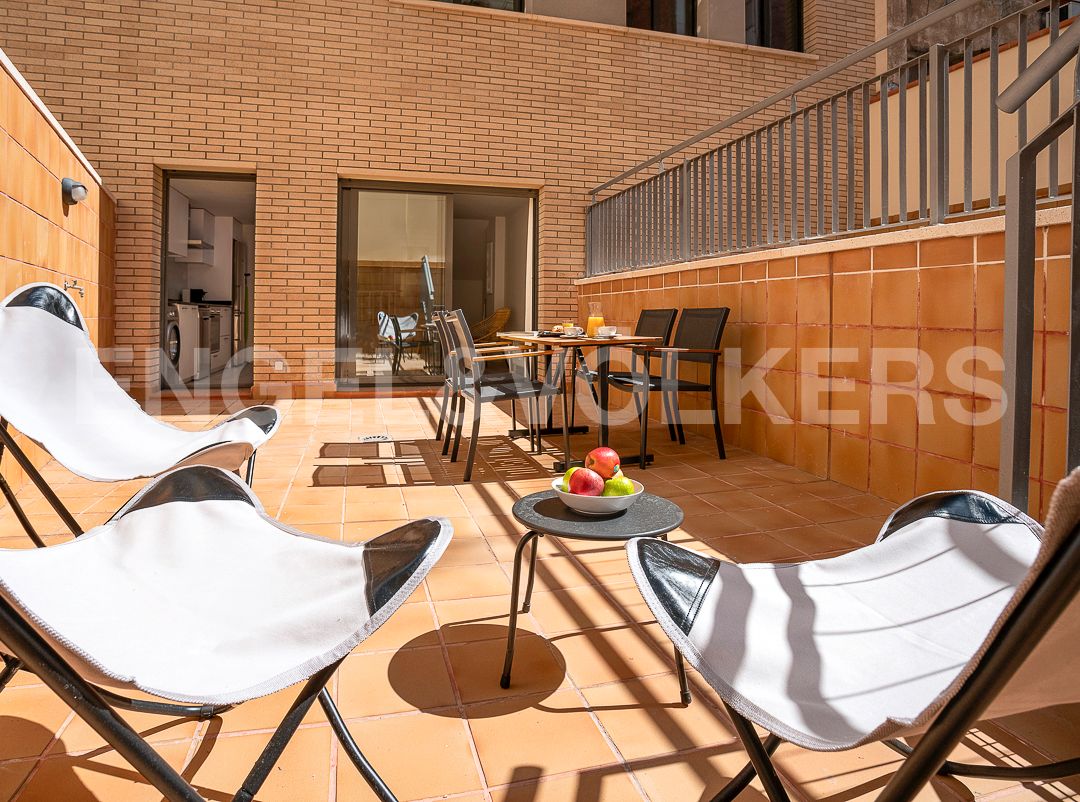 Terrassa de Apartament de lloguer en L'Hospitalet de Llobregat amb Aire condicionat, Calefacció i Parquet