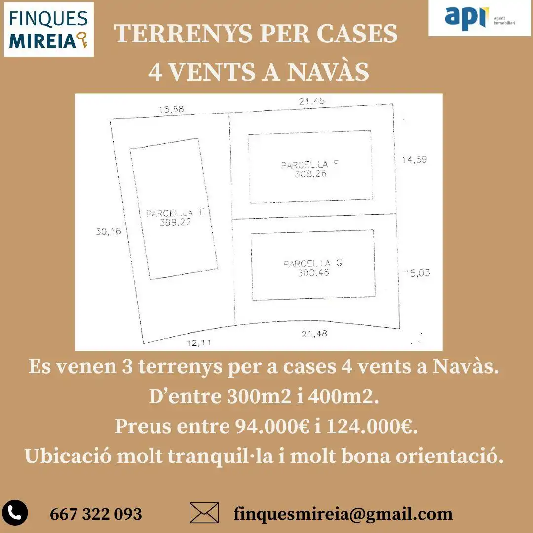 Terreny residencial en venda a Navàs