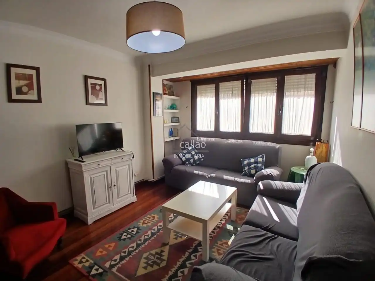 Living room of Flat for rent in Ferrol  with Heating and Furnished