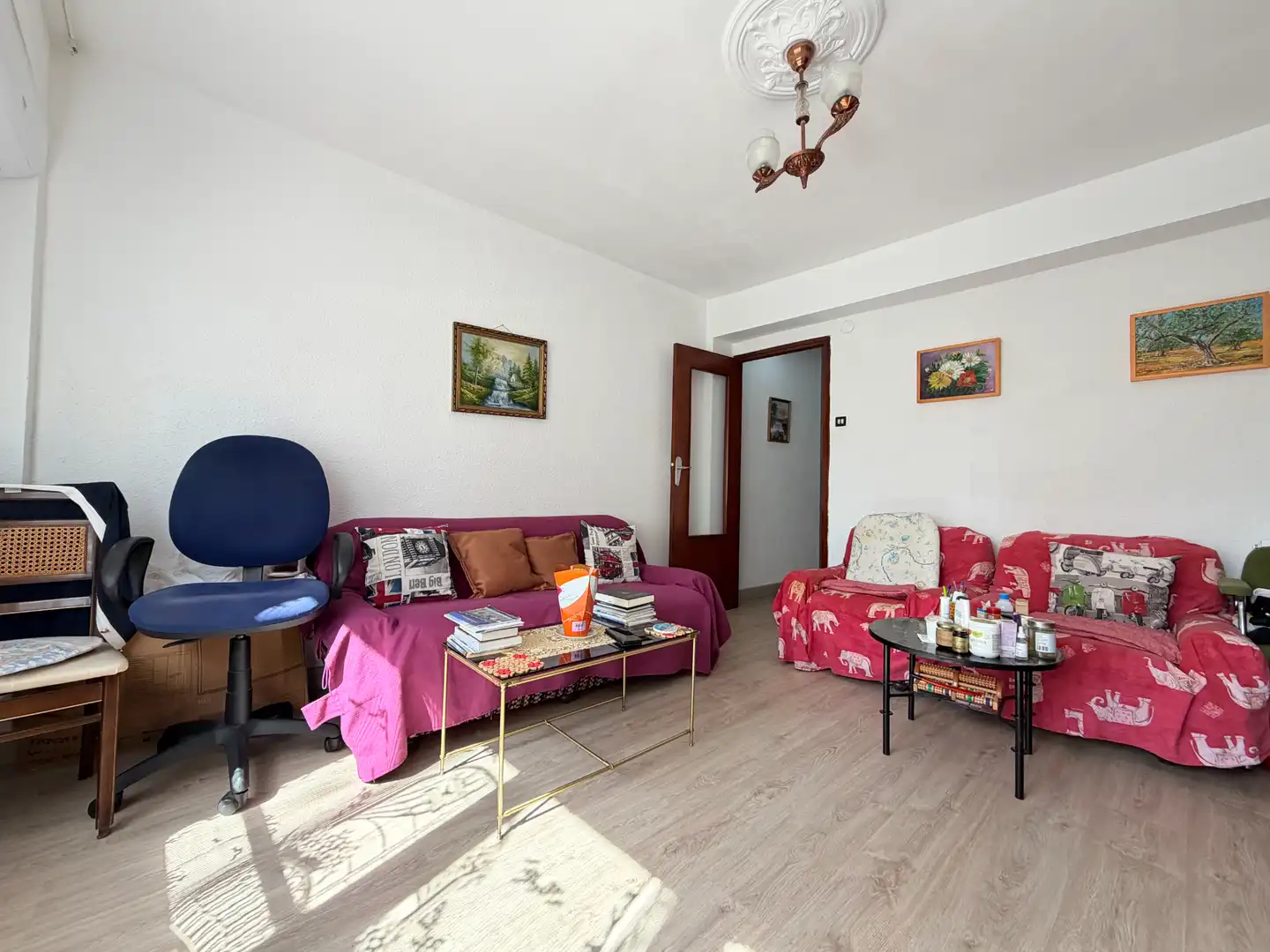 Sala d'estar de Pis en venda en Almazora / Almassora amb Aire condicionat, Calefacció i Moblat