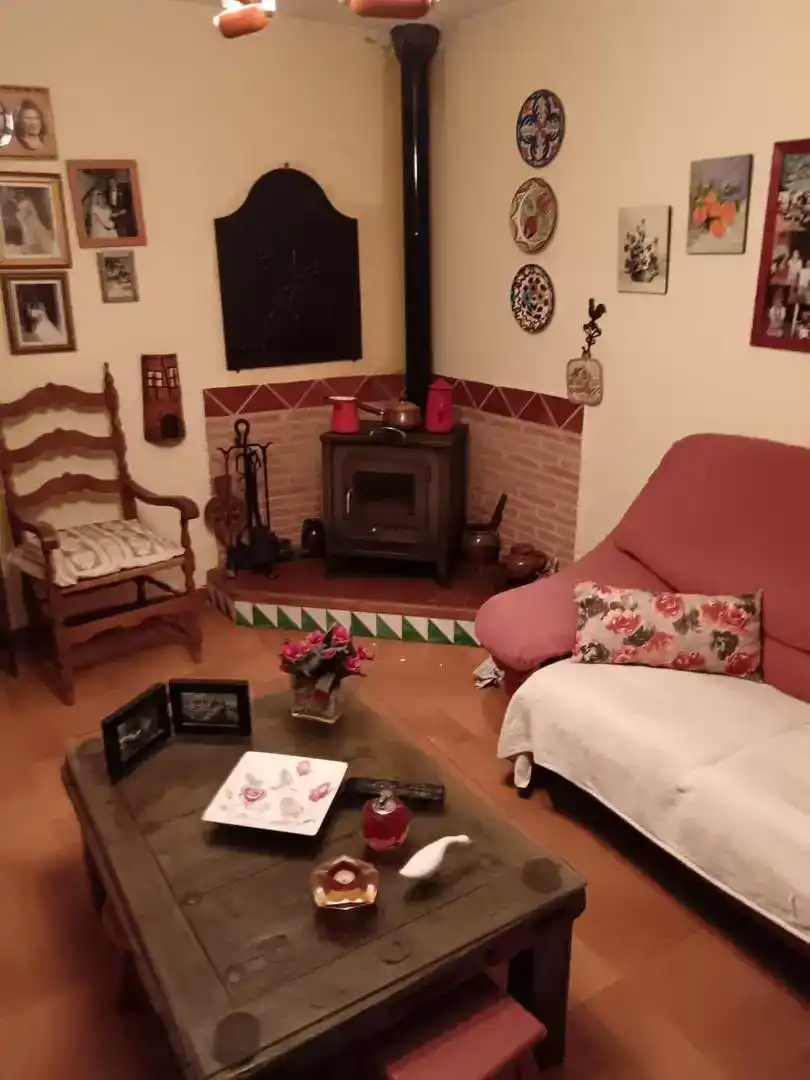 Sala d'estar de Casa adosada en venda en La Zaida amb Traster, Moblat i Forn