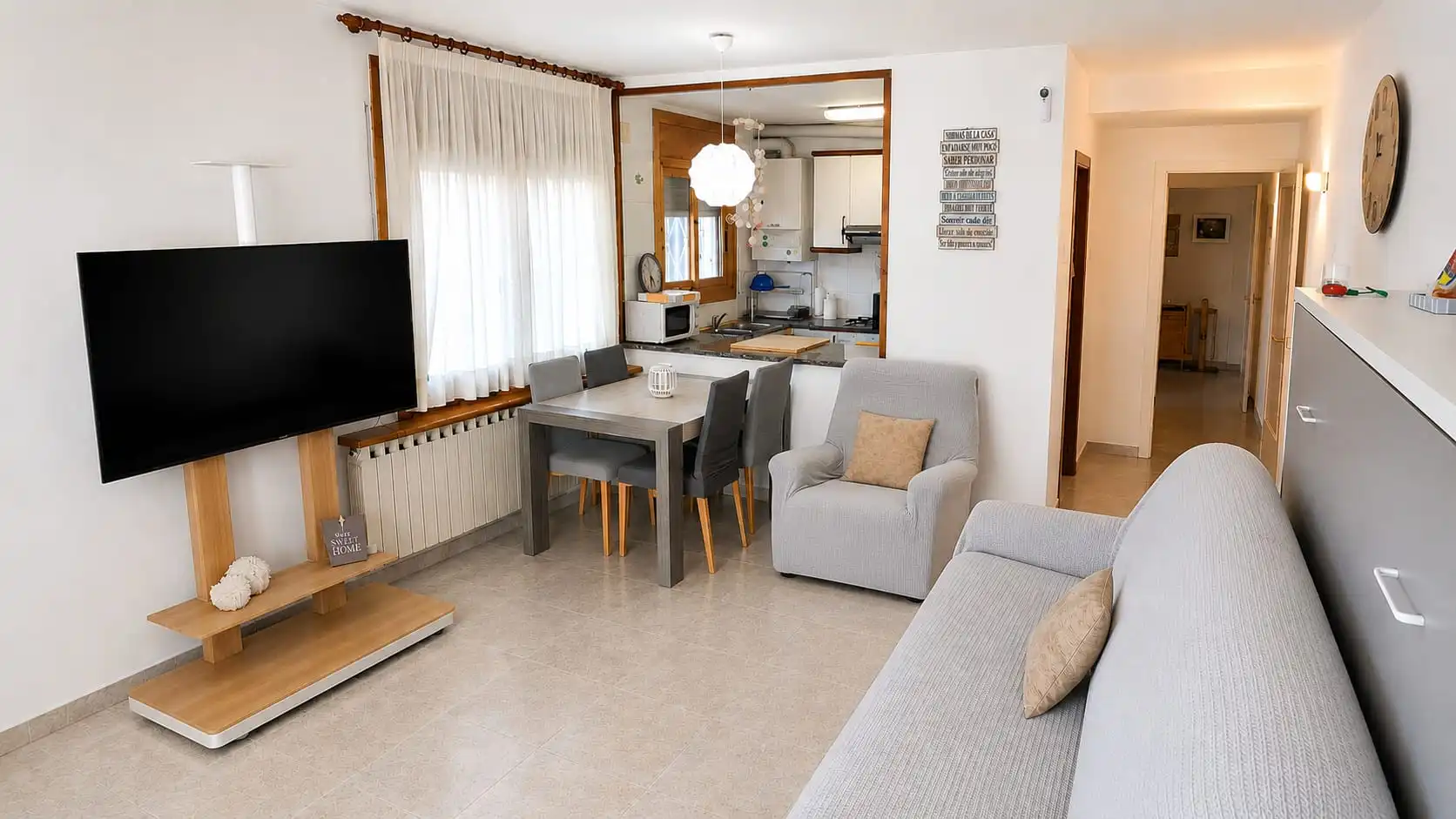 Sala de estar de Apartamento de alquiler en El Vendrell con Calefacción y Jardín privado
