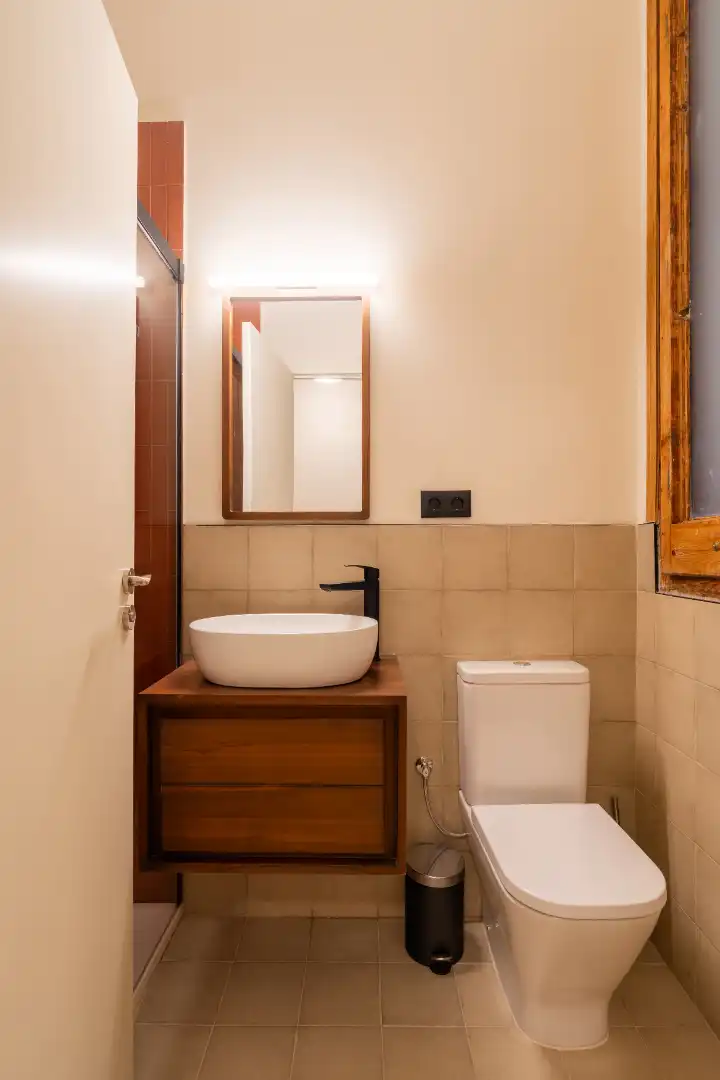 Bany de Estudi de lloguer en Barcelona amb Aire condicionat, Calefacció i Terrassa