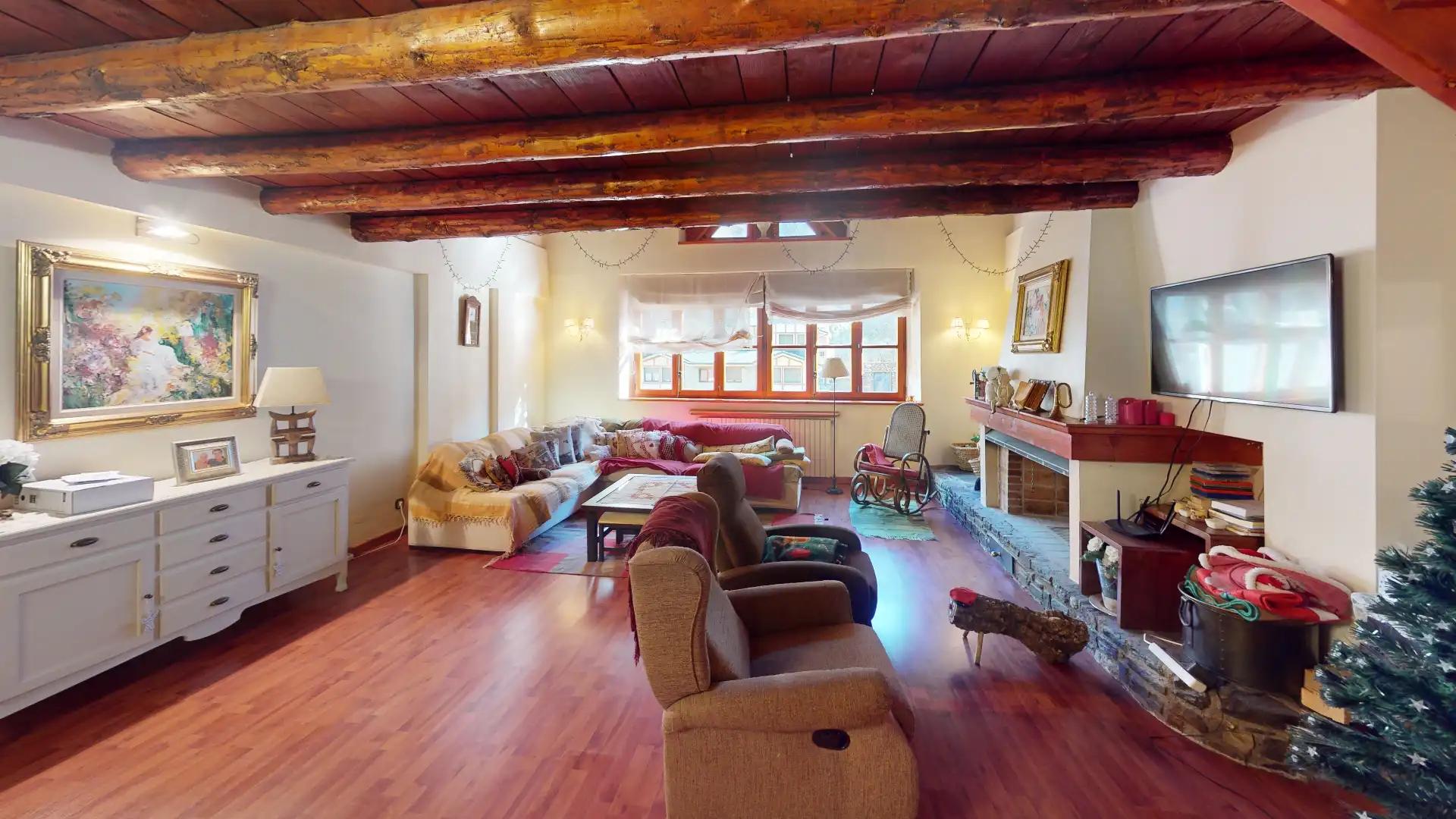 Sala de estar de Casa adosada en venta en La Massana con Calefacción, Parquet y Trastero