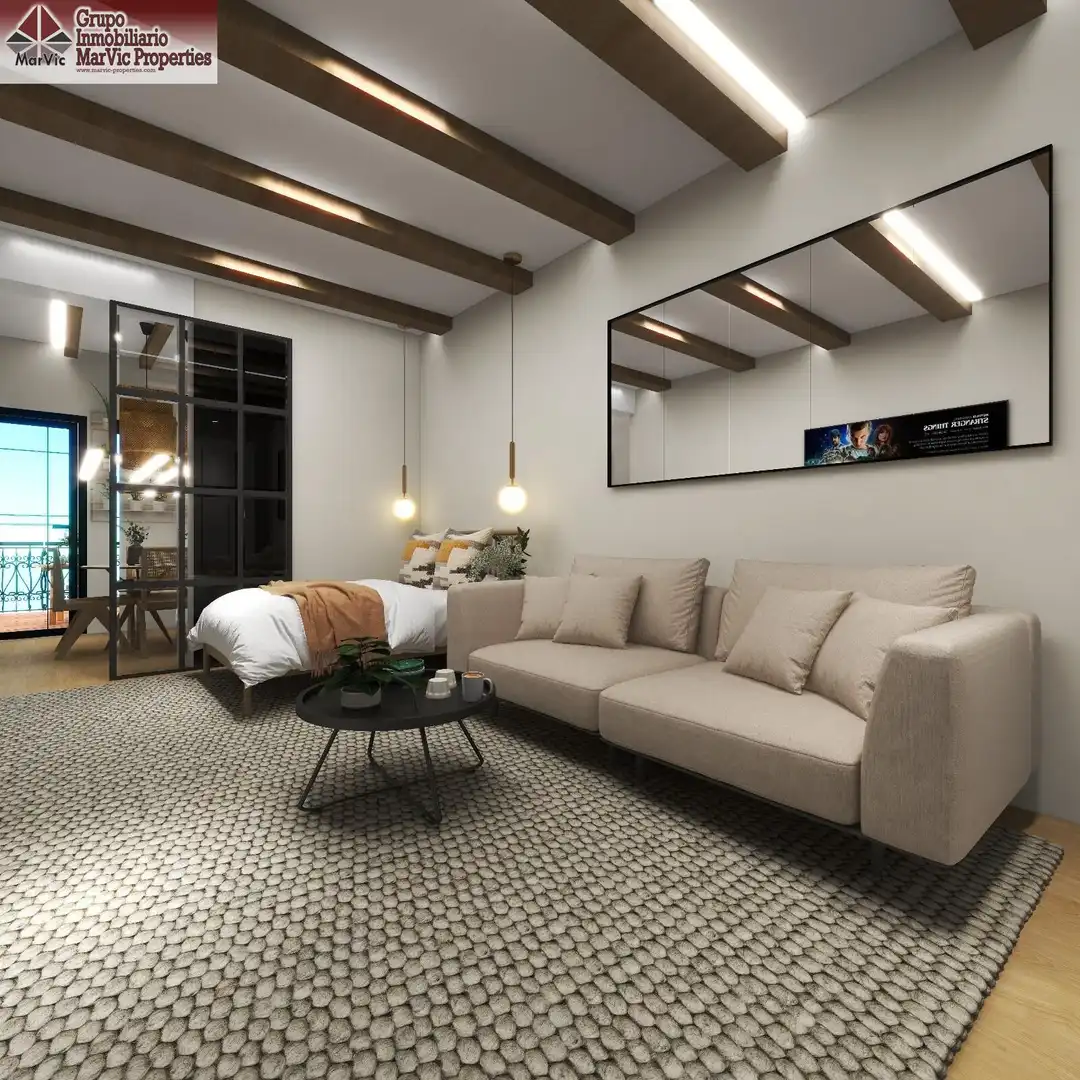 Sala de estar de Apartamento en venta en Villajoyosa / La Vila Joiosa con Aire acondicionado, Terraza y Amueblado