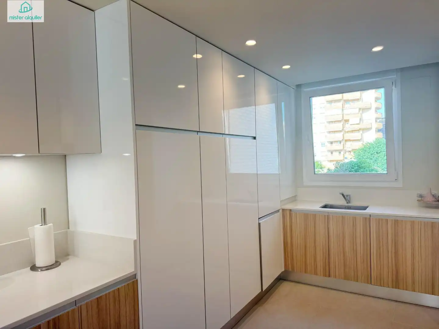 Kitchen of Apartments for rent in El Campello  with Air Conditioner, Private garden and Terrace