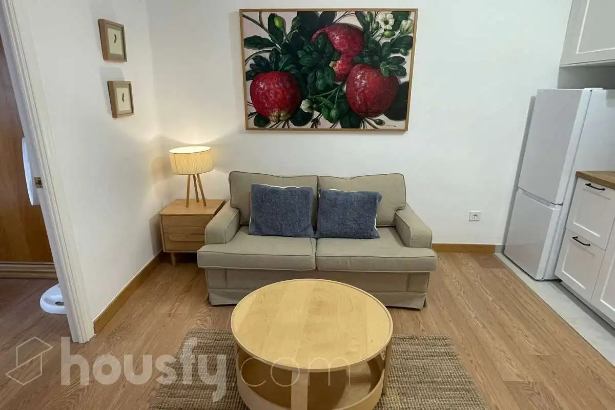 Living room of Flat for rent in Madrid  with Air Conditioner, Heating and Parquet flooring