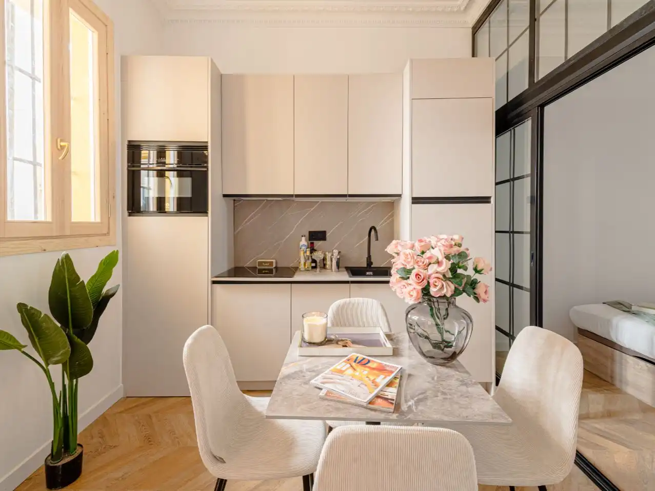 Küche von Wohnung zum Verkauf in  Madrid Capital mit Klimaanlage