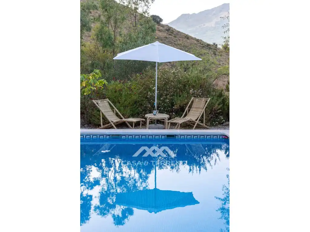 Terrassa de Finca rústica de lloguer en Colmenar amb Piscina