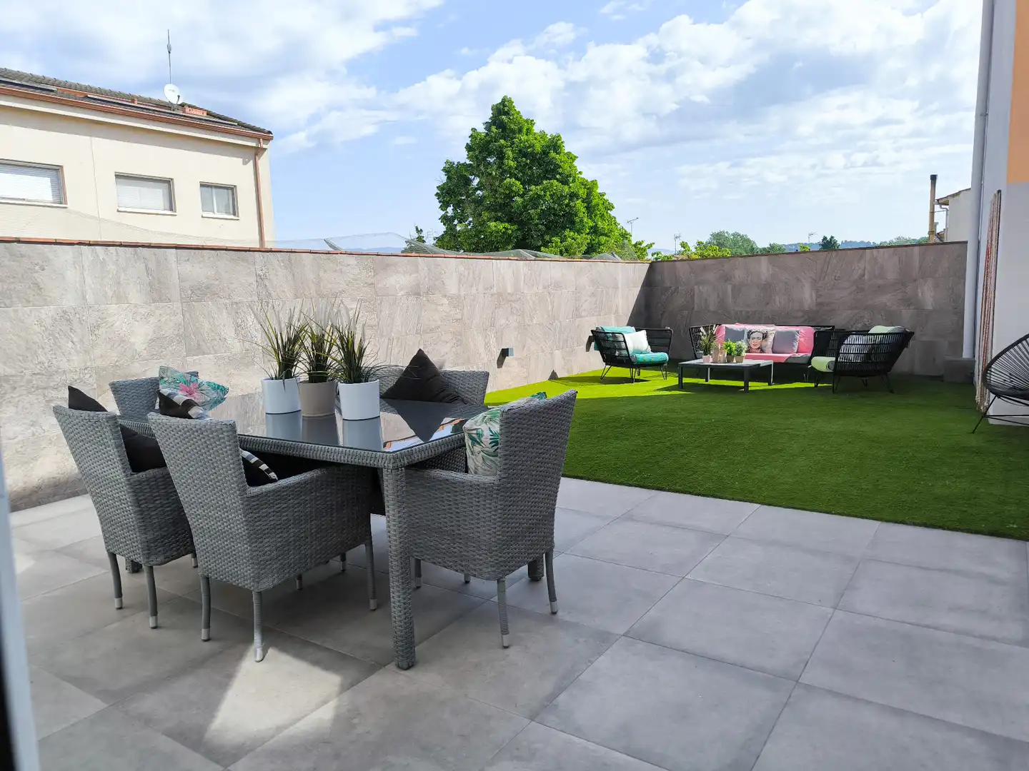 Terraza de Casa adosada en venta en Lliçà d'Amunt con Aire acondicionado, Calefacción y Jardín privado