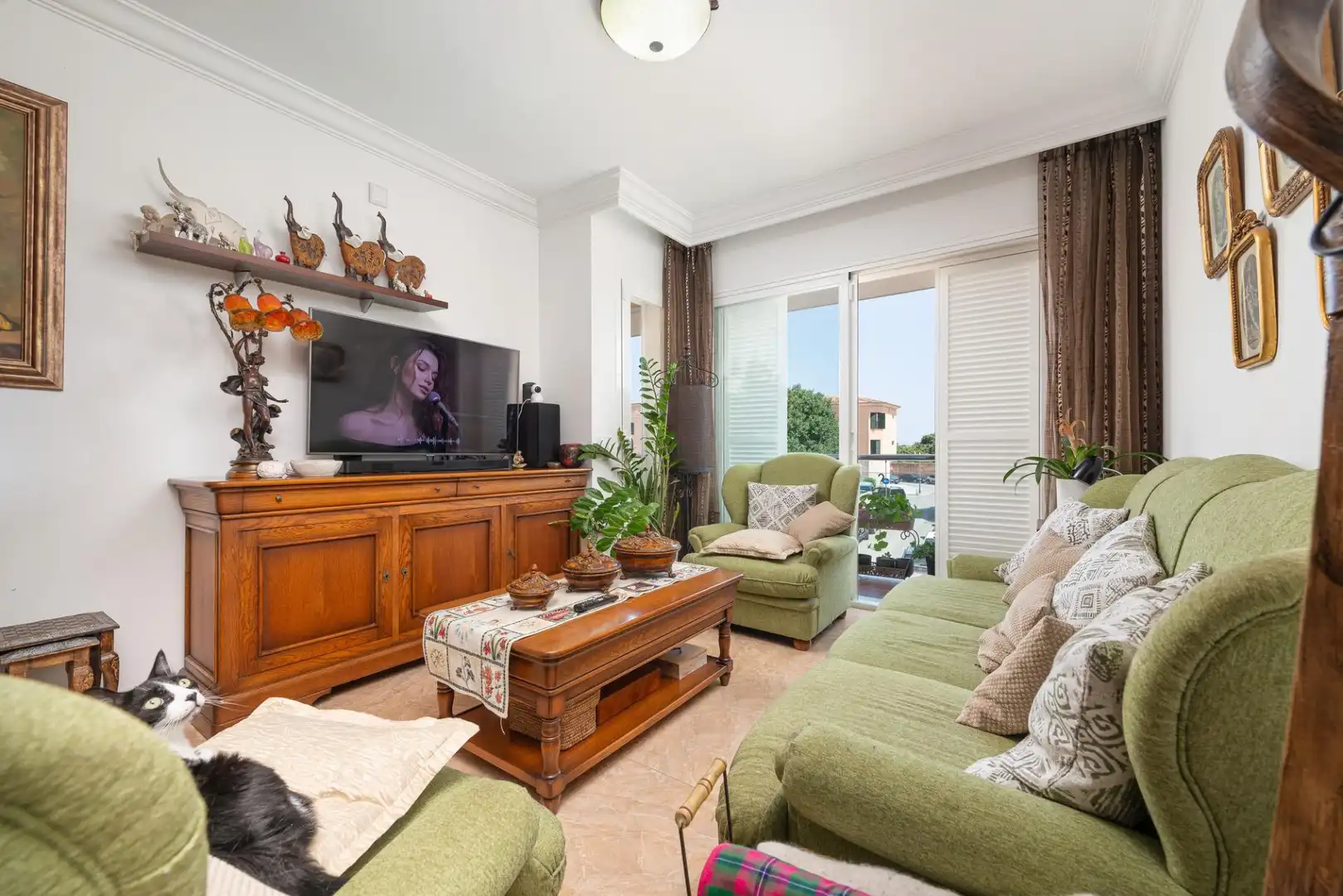 Wohnzimmer von Wohnungen zum Verkauf in Alcúdia mit Klimaanlage, Heizung und Terrasse