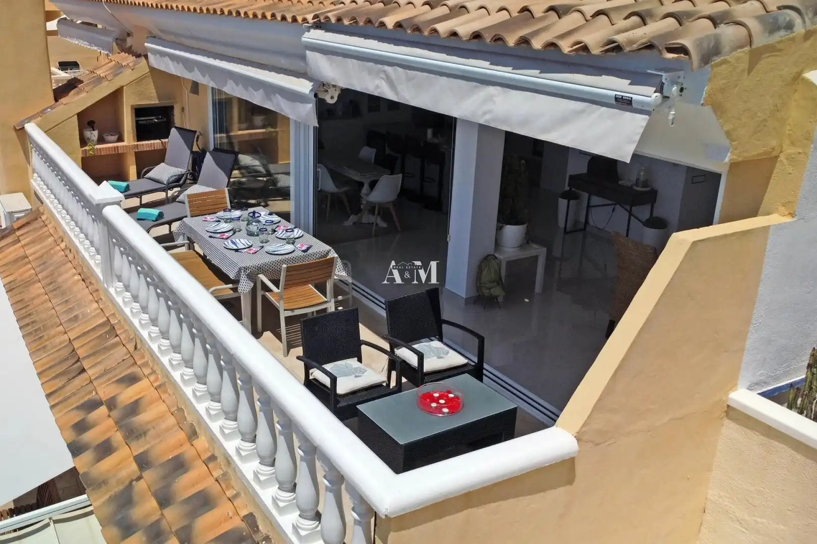 Terrassa de Casa adosada de lloguer en La Manga del Mar Menor amb Aire condicionat, Calefacció i Terrassa
