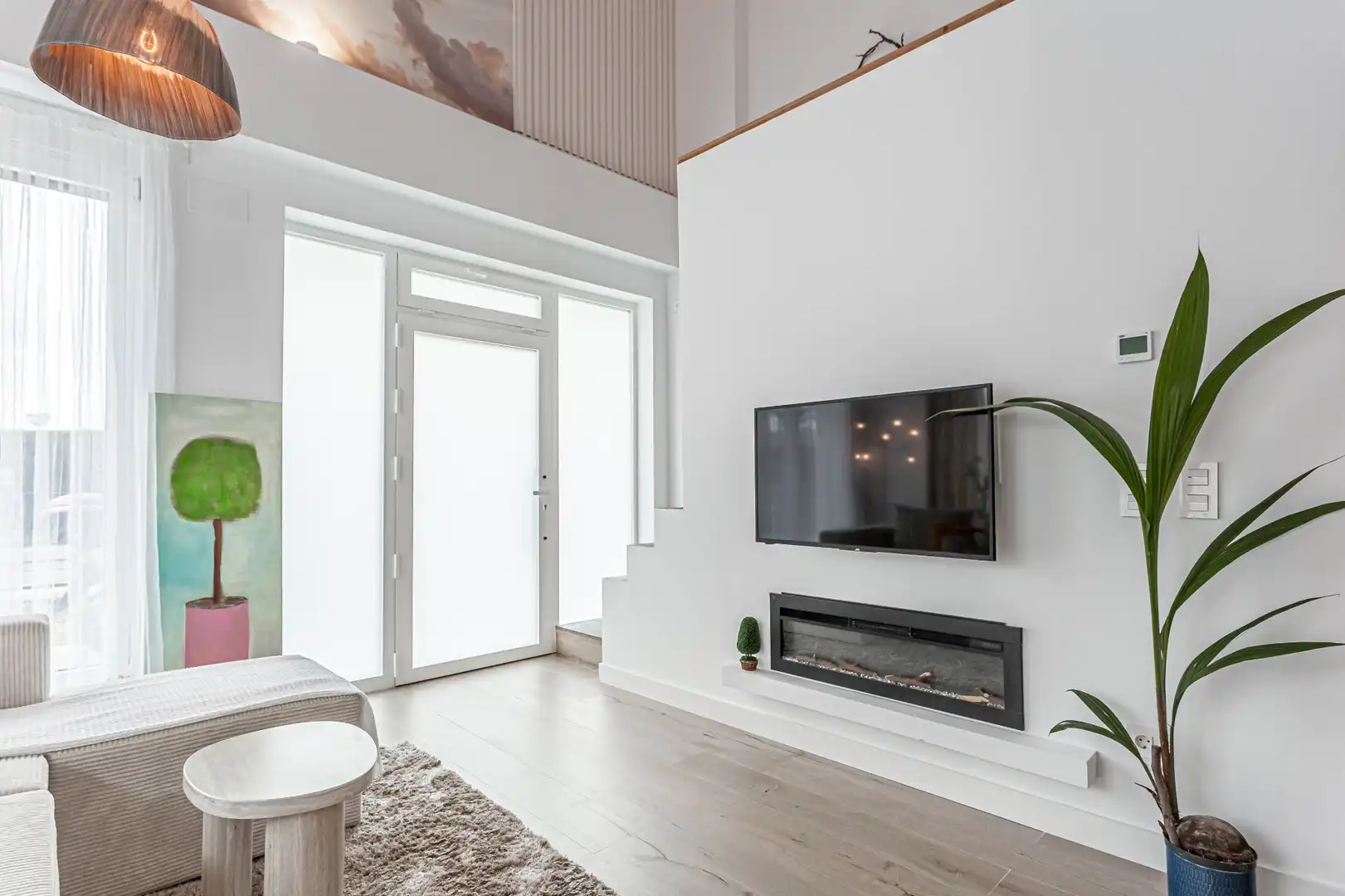 Living room of Flat for rent in Madrid  with Air Conditioner, Heating and Parquet flooring
