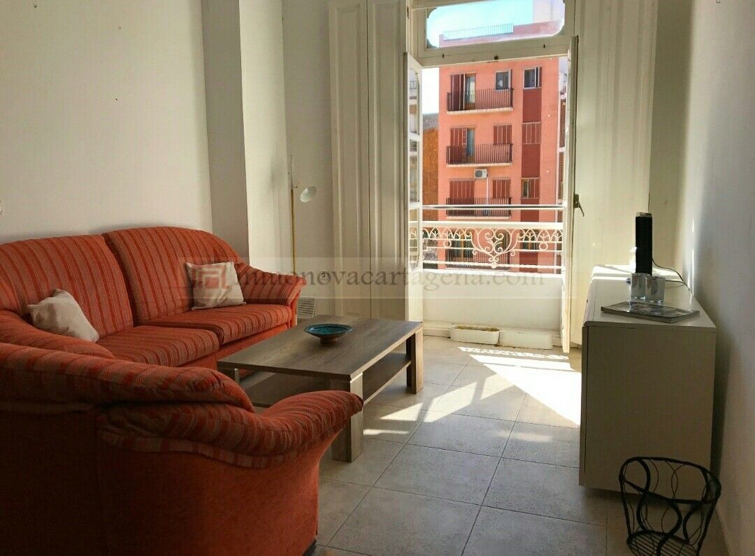 Sala de estar de Piso en venta en Cartagena con Aire acondicionado, Amueblado y Balcón