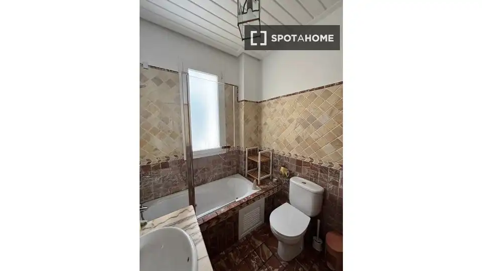 Bathroom of Apartments for share in Madrid  with Air Conditioner, Heating and Terrace