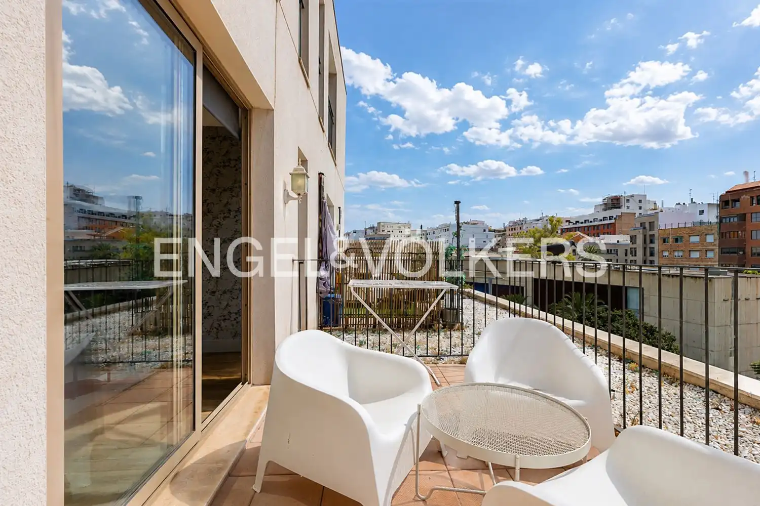 Terraza de Piso de alquiler en Valencia con Aire acondicionado, Calefacción y Jardín privado