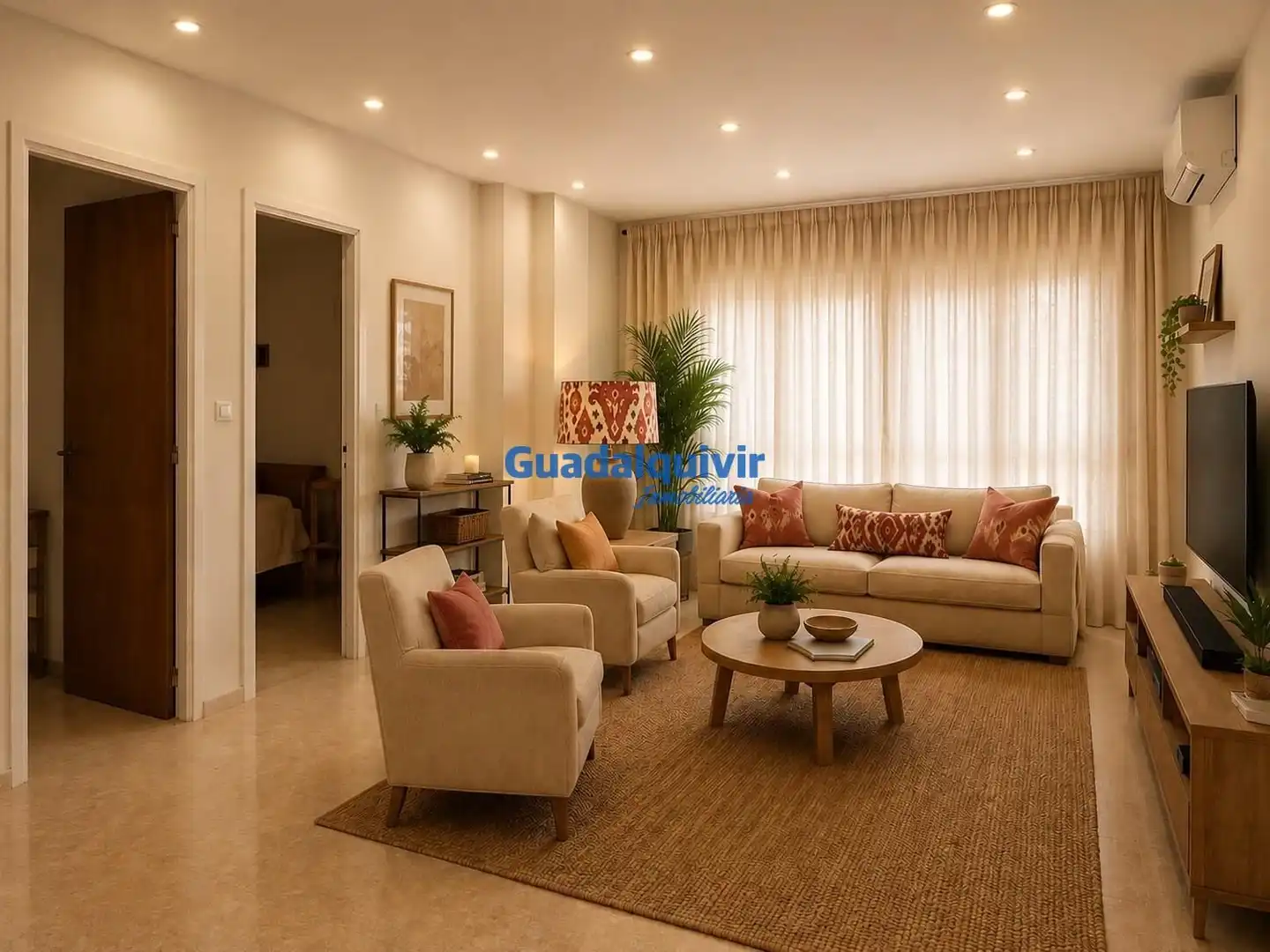 Sala de estar de Piso en venta en Sevilla con Aire acondicionado y Balcón