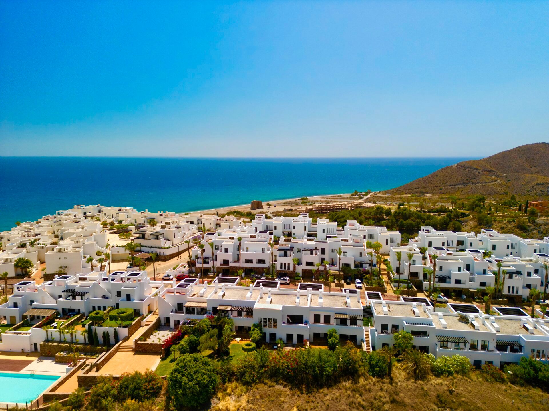Vista exterior de Casa o xalet en venda en Mojácar amb Aire condicionat, Calefacció i Jardí privat