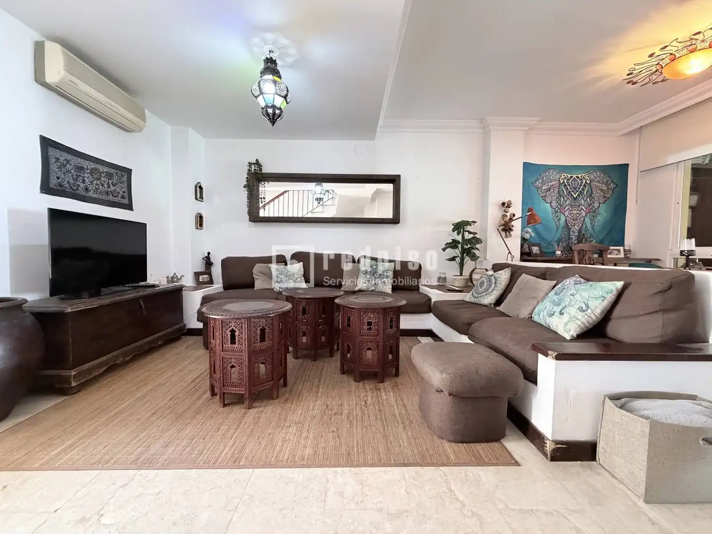 Sala de estar de Casa o chalet en venta en Rincón de la Victoria con Aire acondicionado, Terraza y Amueblado